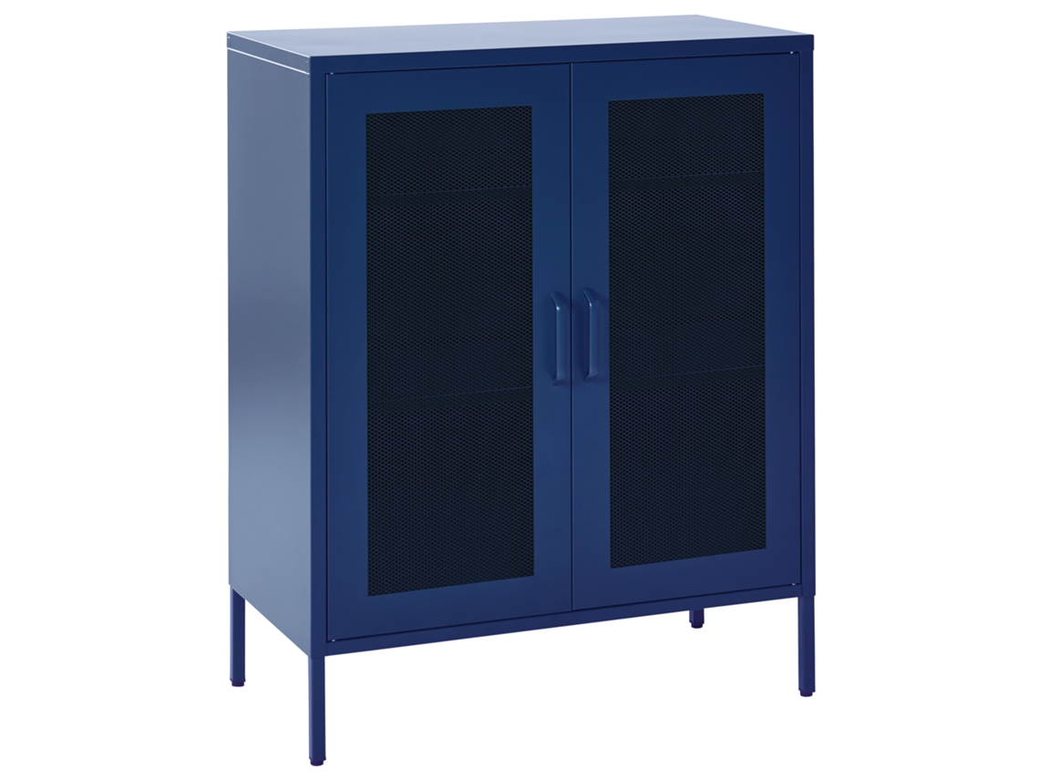 Aparador de 2 puertas BELIANI Wakatipu de Acero Azul 80x40x102