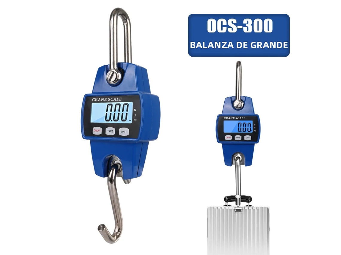 Báscula de grúa digital portátil de alta precisión y durabilidad, con pesas de hasta 300 kg. Mdug