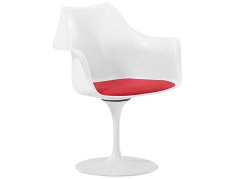 Silla de Comedor con Brazos Silla Giratoria Blanca -Tulipan 60x70x84cm TULIP STYLE