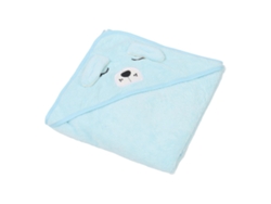 Toalla De Baño Con Capucha Para Bebé, Diseño De Perro Azul, 80x80cm, Felpa Suave, Absorbente.