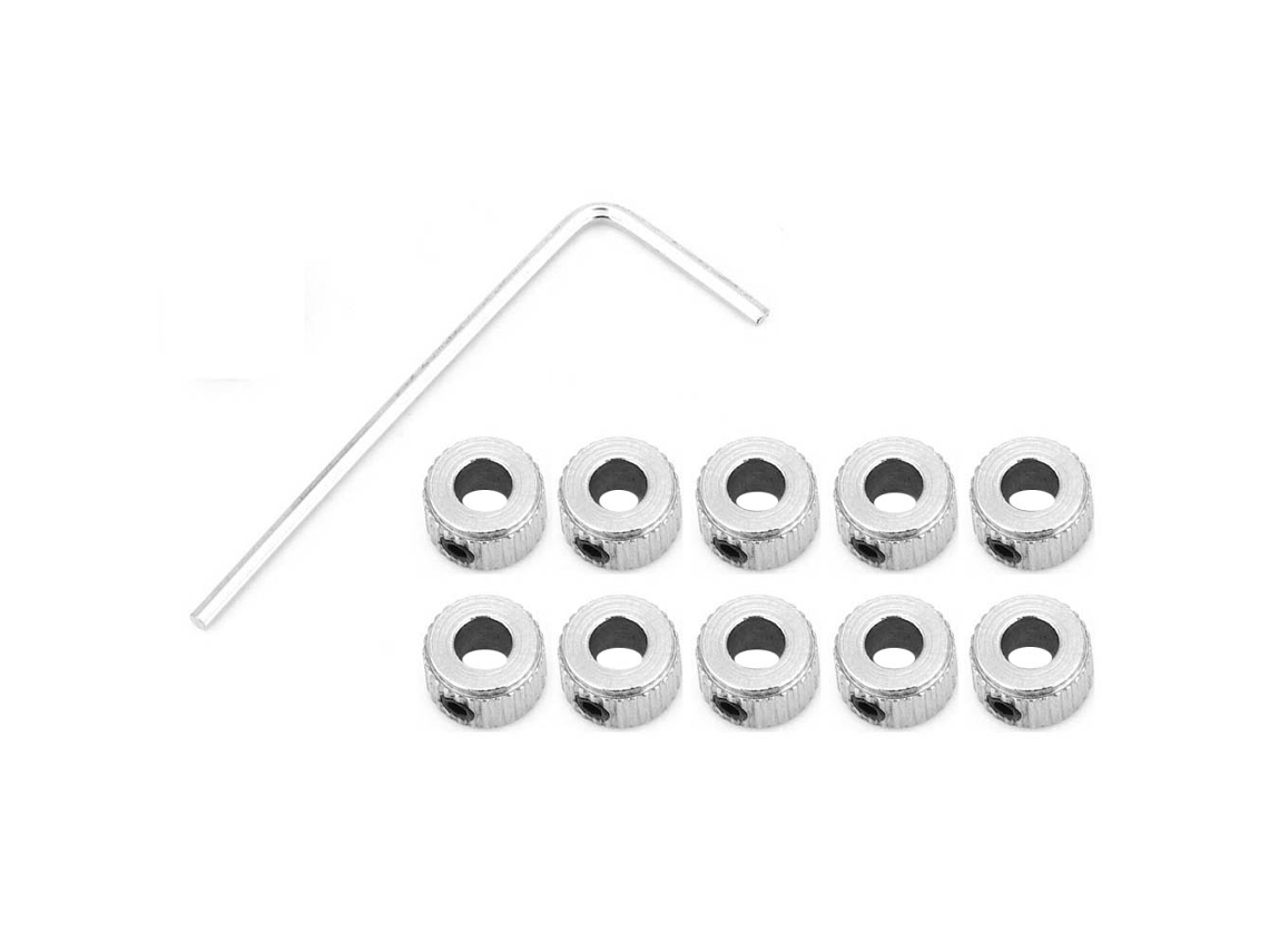 10 Piezas Collar De Eje Anillo De Bloqueo De Eje Electroplaca Ferro Níquel 4.1mm