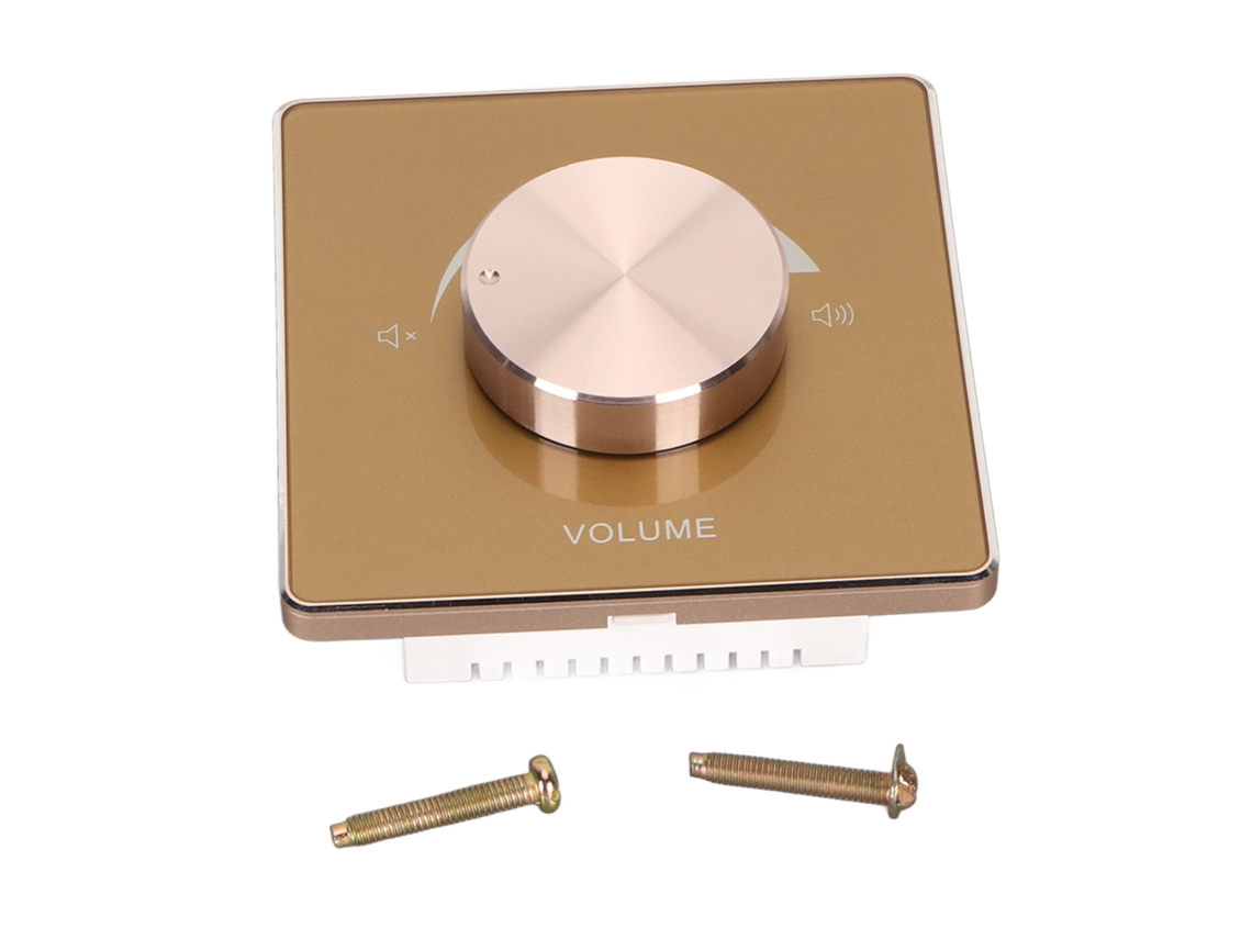 Control De Volumen De 50 W Para Montaje En Pared Con Perilla Giratoria De 5 Posiciones Y Marco De Aluminio.