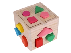 Ats-juguete Educatsivo De Bloques Geométricos Baby Intellectual 13 Agujeros Para Construir Con Formas Geométricas De Madera
