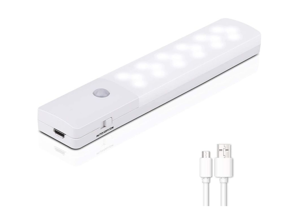 Luz Nocturna Inalámbrica Con Detector De Movimiento, 18 Led, Recargable Por Usb, Con 3 Regalos Gratis.