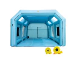 VEVOR cabina de pulverización inflable tienda de pintura para coche sistema de filtro de 23x13x8 pies 2 sopladores