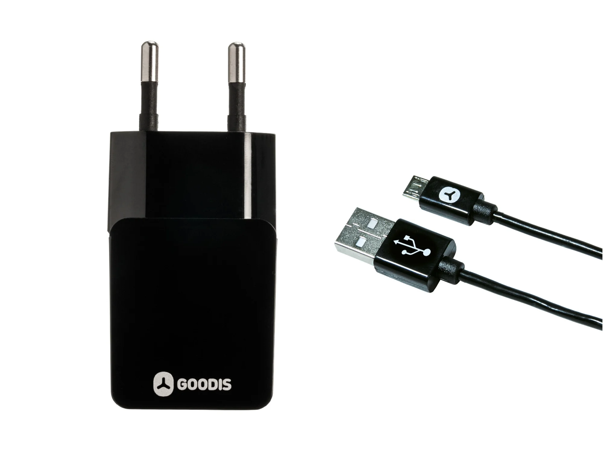 Cargador Adaptador de viaje GOODIS 5V/2.4A + Cable M.USB