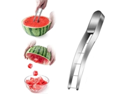 Cortador de sandía de acero inoxidable 304 para rebanar y cortar fruta en cubos: herramienta rápida y segura para ensaladas de frutas y ensaladas.