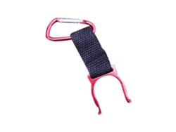Mosquetón de aleación de aluminio para montañismo, multifuncional, con hebilla para botella, color rojo, Vylara