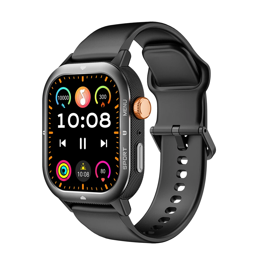 Relógio MDUG Gps com Seis Estrelas, Bluetooth, resistência à água (vinil Preto)