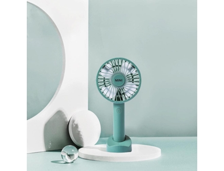 Mini Ventilador Portátil Eléctrico USB 3 Velocidades Silencioso Plegable Apto para Uso Exterior y Doméstico Verde
