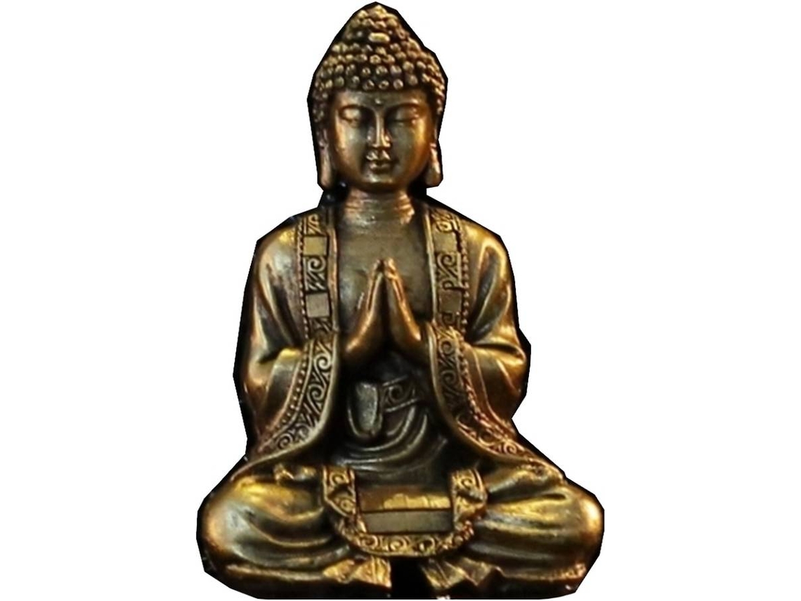 Pieza Decorativa ZEN'LIGHT Meditación 3 (Gris - 10x5x12 cm - Resina)
