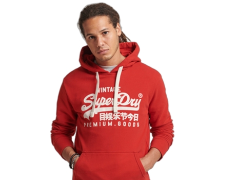 Sudadera para Hombre SUPERDRY (Algodón - S - Rojo)