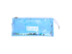 Estuche organizador de lápices transparente con purpurina para artistas escolares (7)
