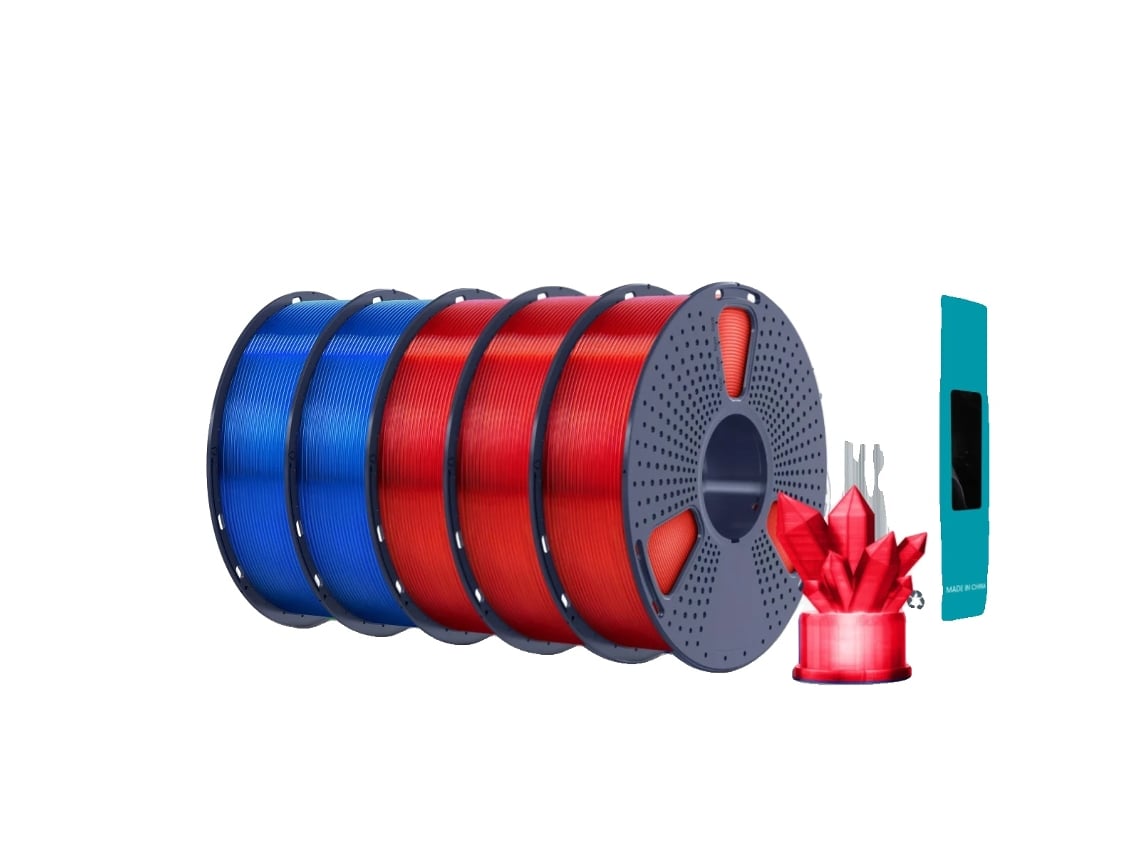 Filamento 3D de alta resistencia y baja contracción, 3 kg (Clrd) y 2 kg (Clbl) OEM