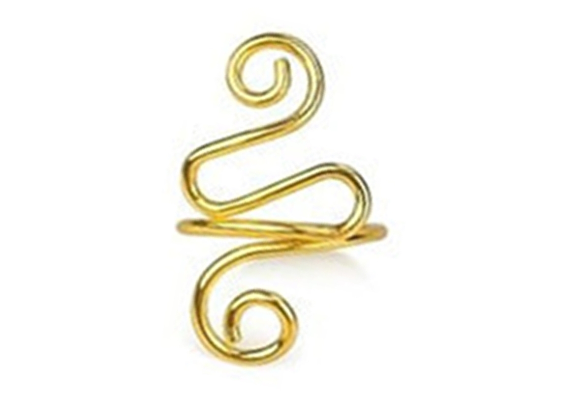 Anillo de tensión ajustable de aleación de oro para ganchillo para proyectos DIY