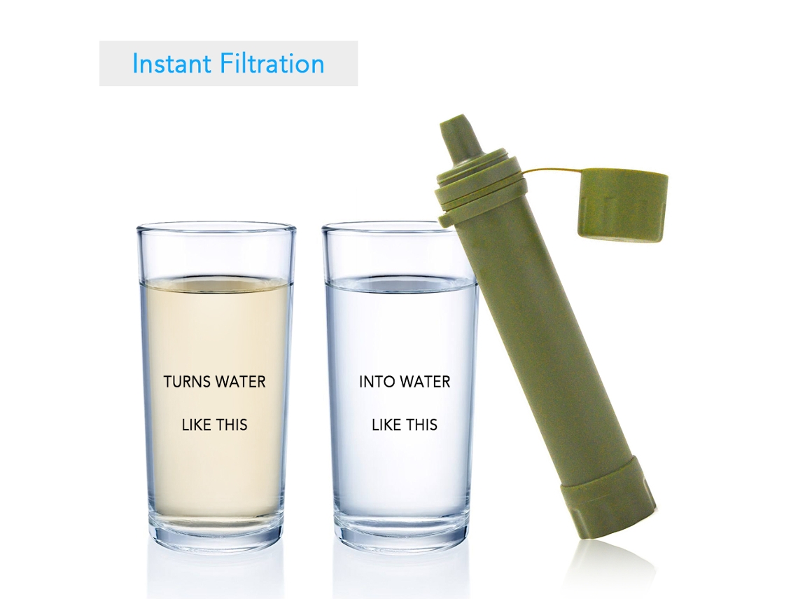 Palito Filtro De Água Para Camping Sobrevivência Outdoor Purificador De Água Emergência Mochilismo
