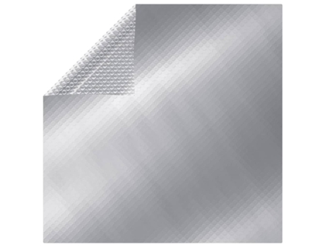 MAISON EXCLUSIVE Cubierta solar de piscina flotante PE rectangular plata 10x5 m