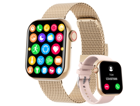 Reloj conectado Mujer Hombre Smartwatch Chronus Pulsera táctil Conectado Impermeable Deporte Podómetro Cardio Reloj inteligente Vibrador Fitne BISB...