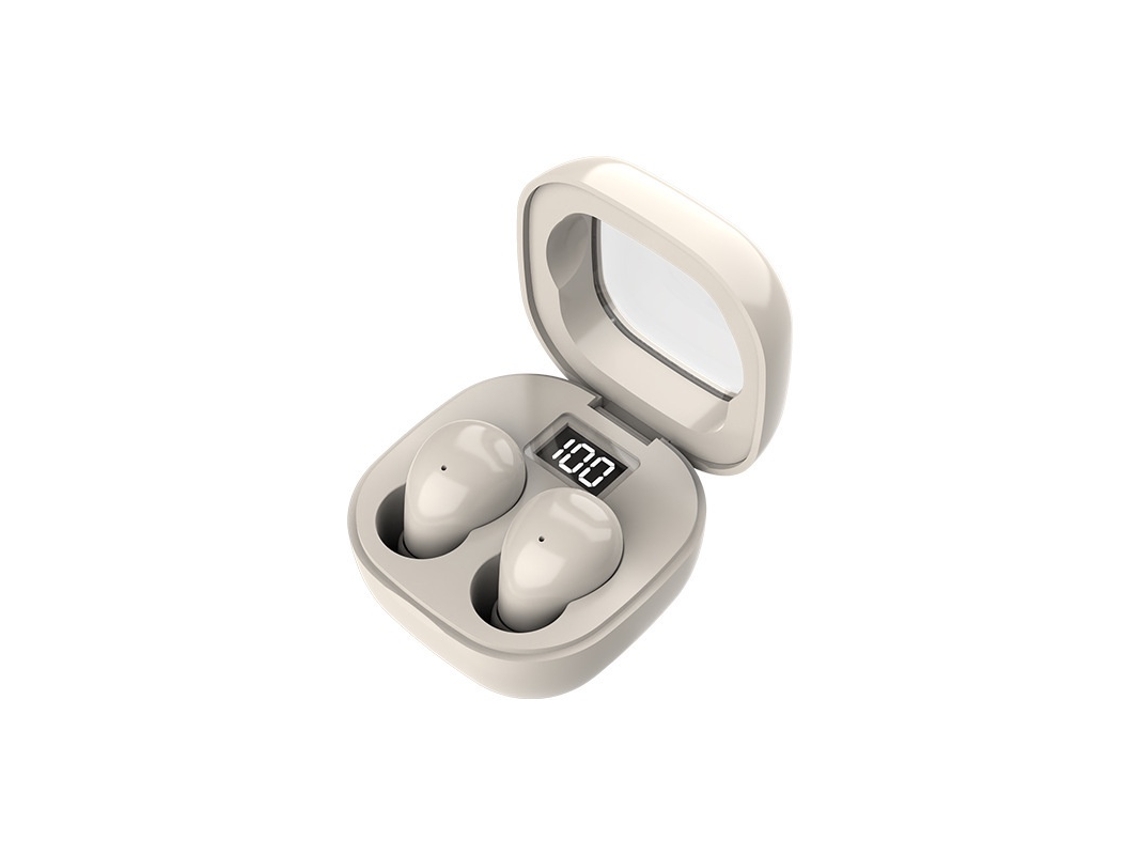 Tapones para los oídos ENC Sleep con Bluetooth 5.3, reducción de ruido inteligente, ideales para dormir y hacer ejercicio, beige