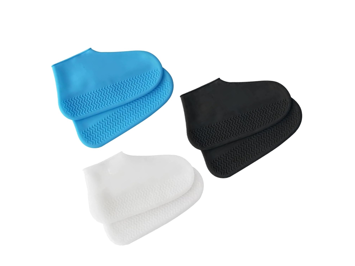 3 Pares De Cubrezapatos De Silicona Impermeables Y Antideslizantes Para Adultos - Protección Contra La Lluvia Y El Barro