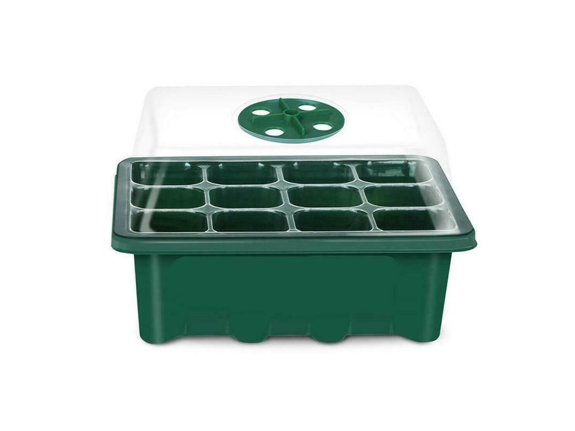 Bandeja Para Semilleros Con 12 Agujeros Y Tapa Transparente Para Jardinería Doméstica Y De Sobremesa.