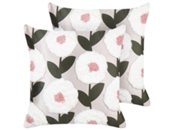 Cojines decorativos modernos BELIANI Kunri de Algodón Rosa 45x45x4