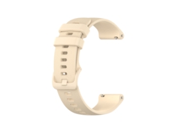 Bracelete Para Samsung Galaxy Gear Sport (42mm) - Silicone Com Padrão Xadrez (20mm) - Bege