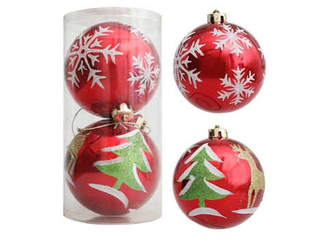 Conjunto de Adornos de Árbol de Navidad ZMDECQNA Bolas Coloridas Decoración Festival Decoraciones Hogar Vacaciones Adornos Multicolor - 2un