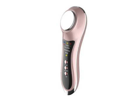 Dispositivo de Belleza Masajeador Facial Frío y Caliente 4 en 1 con Ultrasonido y Calor/Frío e Iónico AUJEZON Oro Rosa
