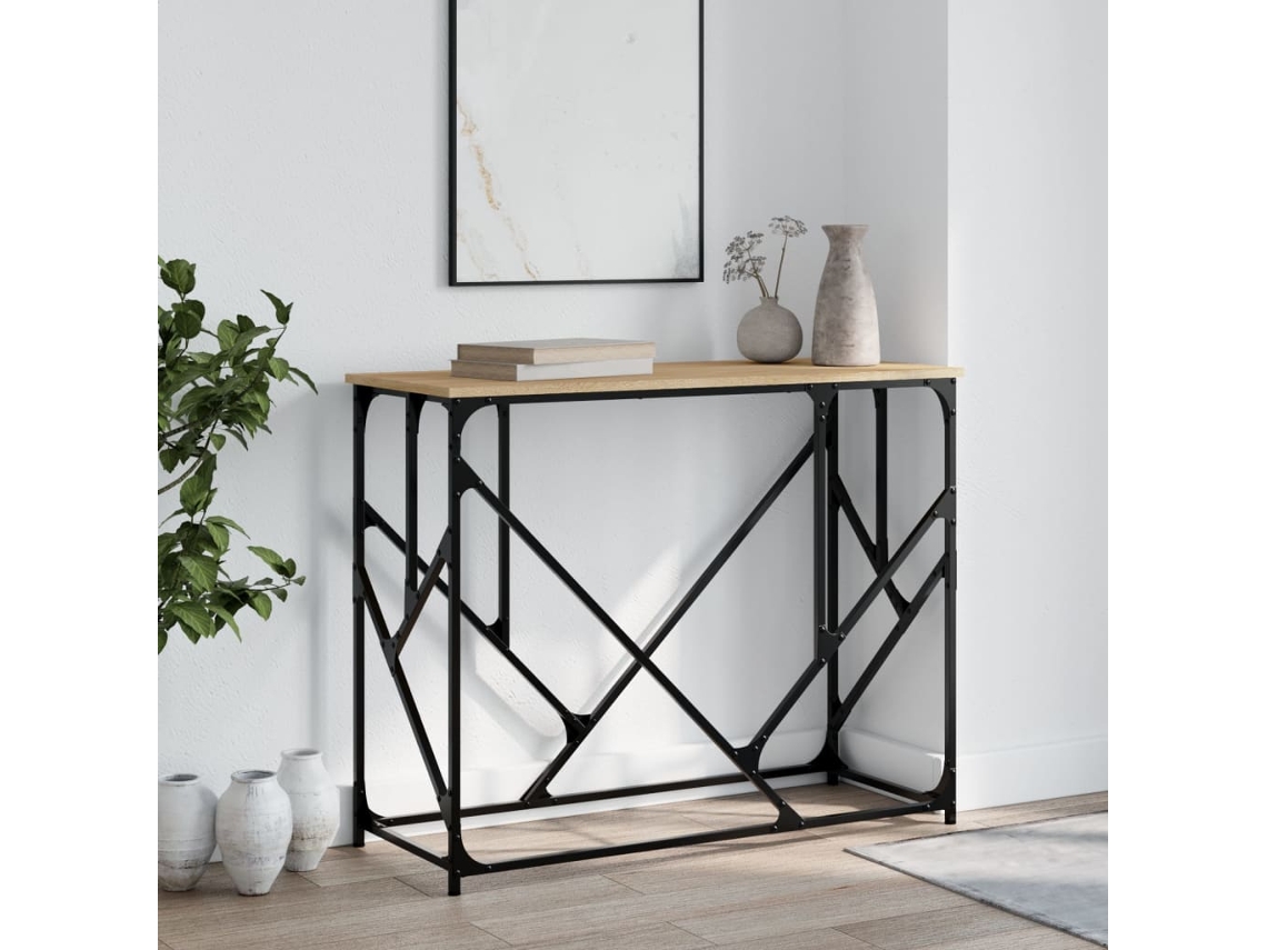 Mesa Consola Madera De Ingeniería Roble Sonoma 100x40x80 Cm