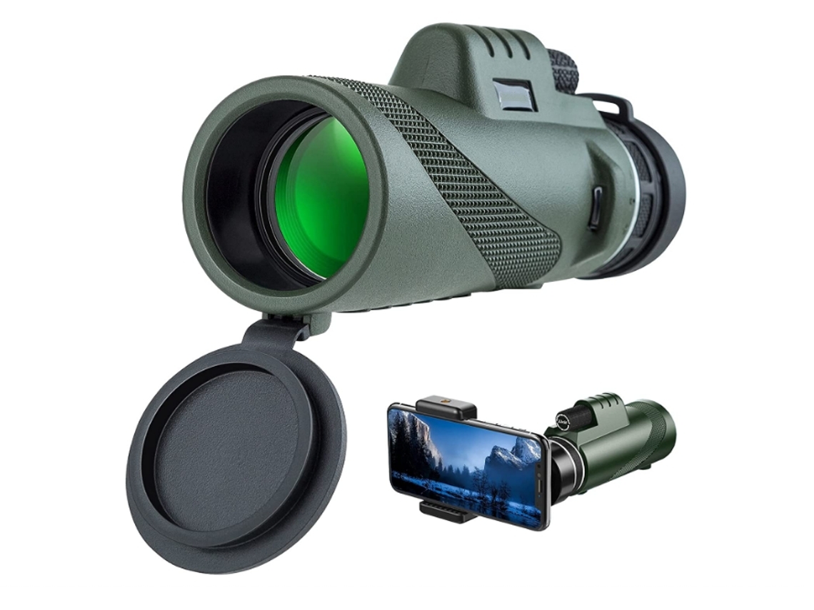 Prismáticos ENKERS Gafas de visión nocturna de caza de visión nocturna digital a prueba de agua Infrarrojo HD 3.5 '' Camer-Verde