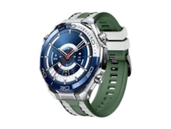 Bracelete Para Huawei Watch Ultimate 2 - Silicone Bicolor - Grãos Verticais Verde E Branco