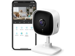 Cámara de seguridad interior de 1080p para bebés y perros con detección de movimiento, audio bidireccional, visión nocturna y almacenamiento en la nube.