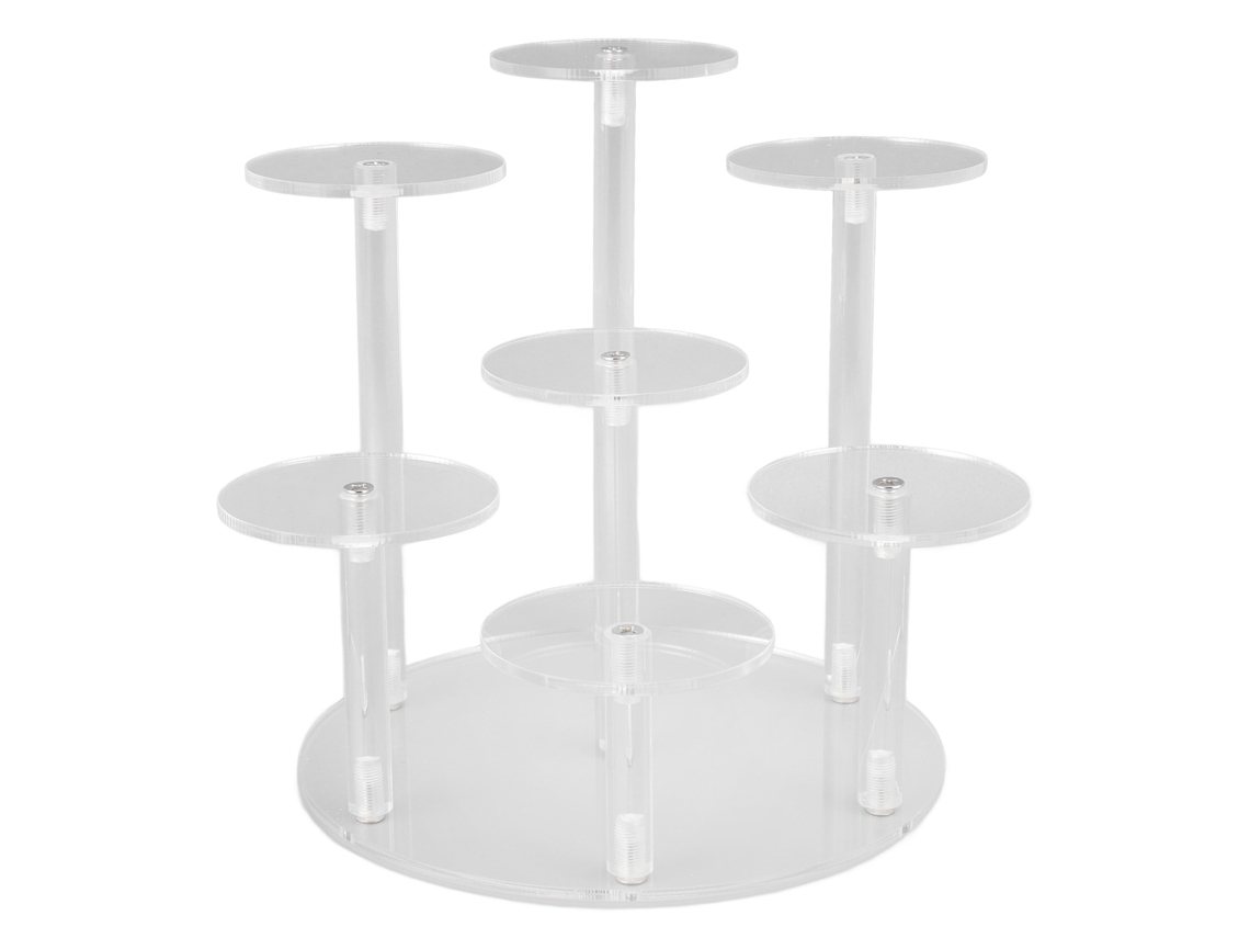 Soporte Para Cupcakes De 7 Niveles, Elegante Y Exquisito Soporte De Acrílico Para Exhibición De Postres, Joyas Y Cosméticos