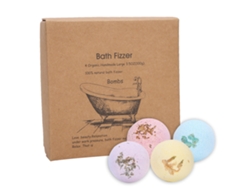 Rosotena 4 Bolis De Sal De Baño Hidratante Con Aceite Esencial Y Flores Secas