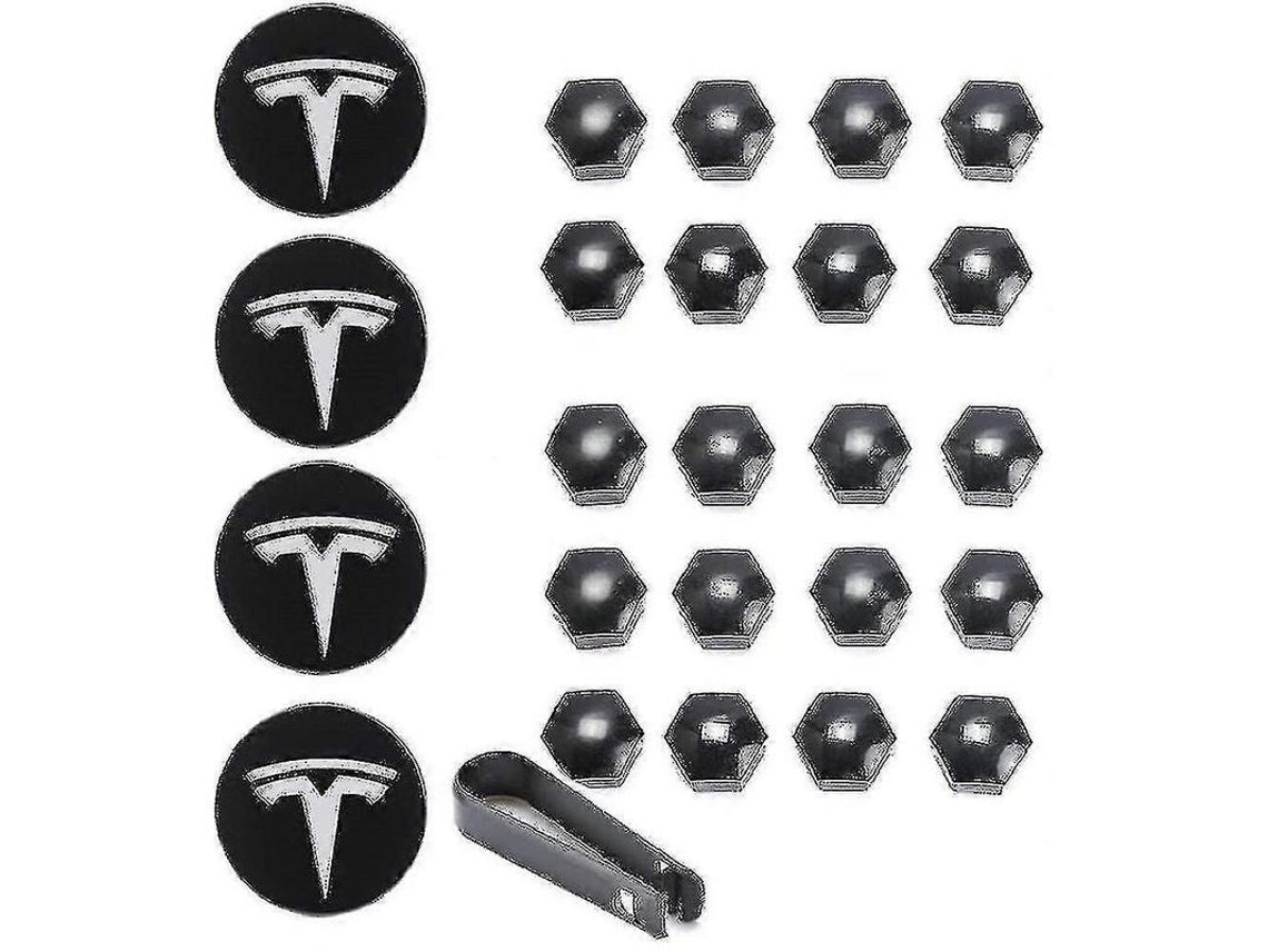 Kit Tapa Centro Rueda Y Tapa Tornillo Para Tesla Model 3 X S 18 19 Pulgadas Negro Rojo Blanco Gris 4 Tapas Centro 20 Tapas Tornillo