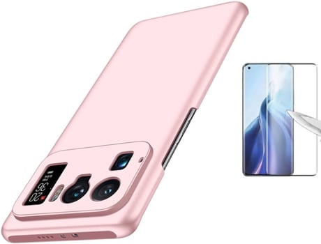 Kit Carcasa y Protector Cristal Curvado Xiaomi Mi 11 Ultra Turtleshell Rosa