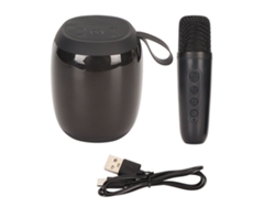 Mini Máquina De Karaoke Con Micrófono, Altavoz Bluetooth Y Luz Rgb, Ideal Para Fiestas En Casa, Color Negro.