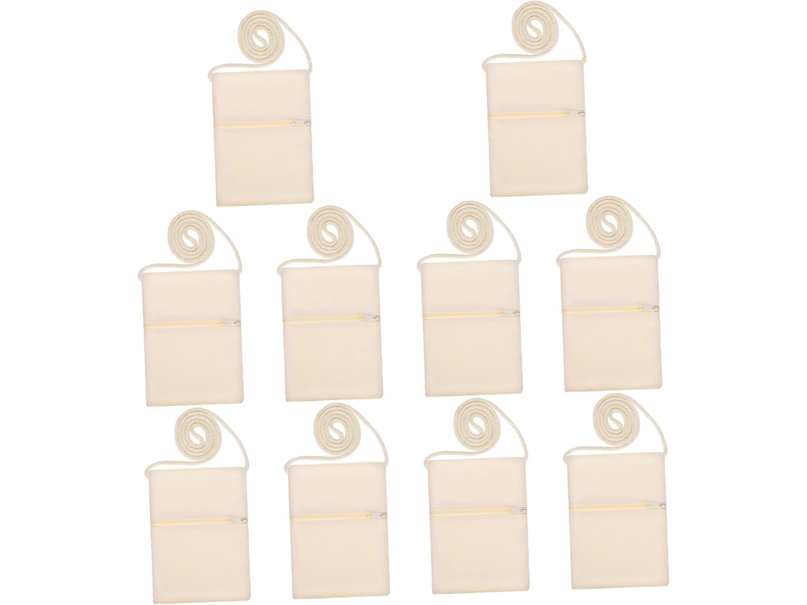 Conjunto De 10 Bolsas De Ombro Com Zíper Para Meninos E Meninas, Bolsas De Tecido Não Tecido Com Bolsos.