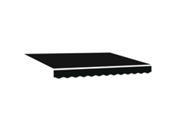 Maison Exclusive - Toldo Retráctil Negro 350 X 250 X 165 Cm Tela Y Metal