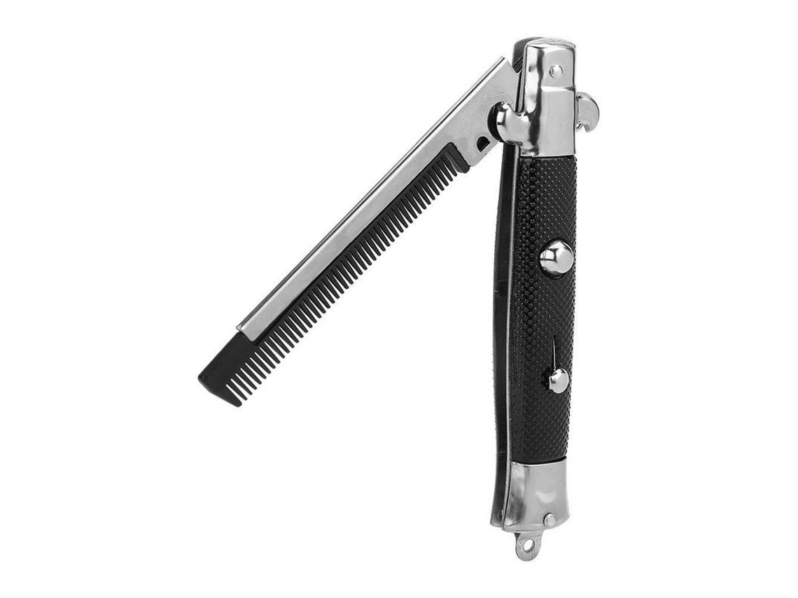 Peine Automático Tipo Navaja Para Cabello Y Barba, Plegable, De Metal Y Plástico, Regalo Para Hombres 2025