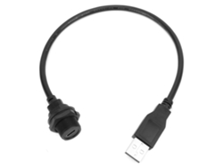 Yncm2026-conector Usb Impermeable Ip67 Micro Usb Hembra/macho 2.0 Con Cable Socket 0.3m E10mctff/u2am