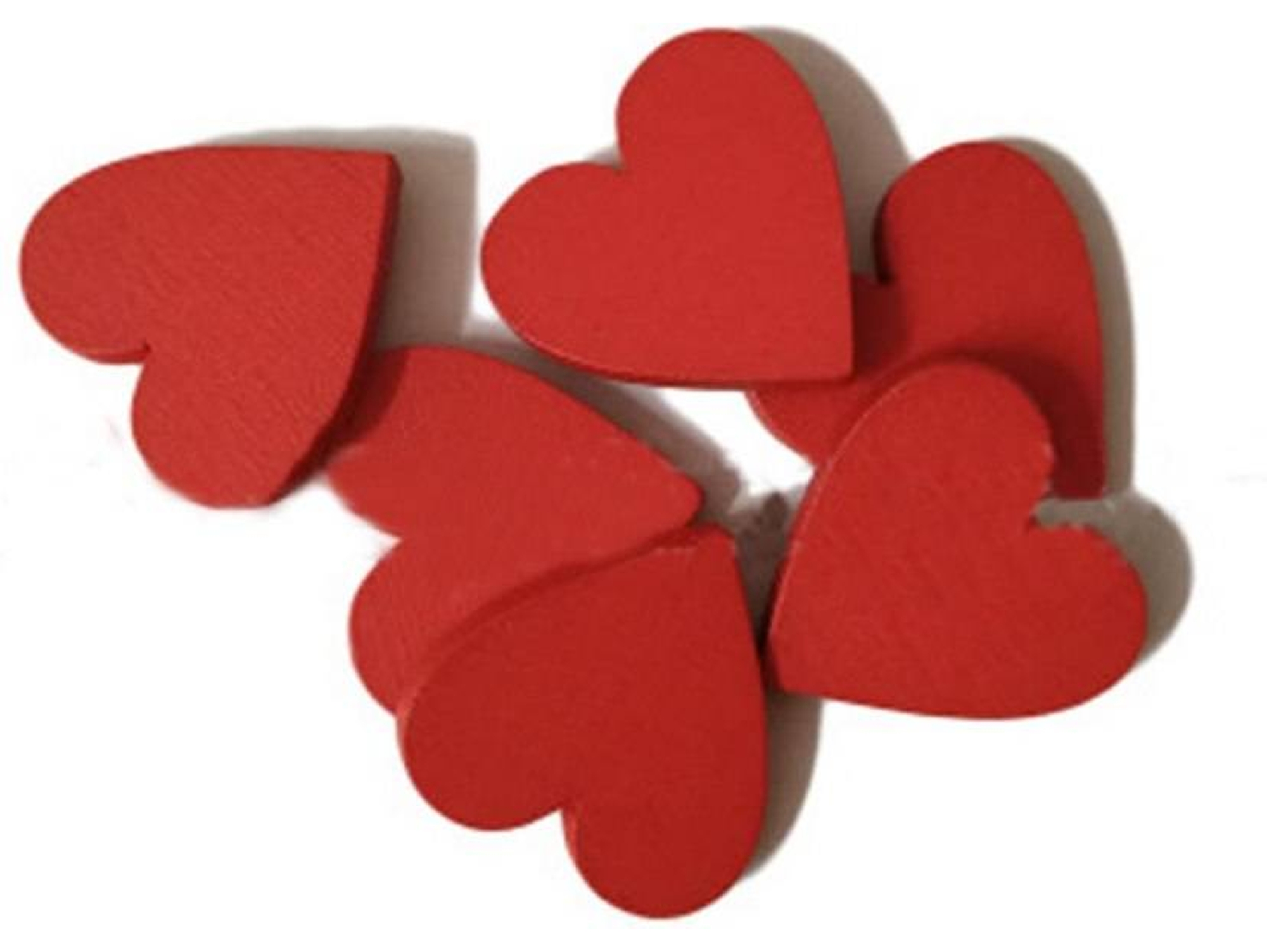 50 Corazones de Madera Rojos HEAN (20mm)