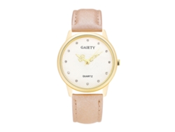Reloj De Pulsera Unisex Redondo De Aleación Con Correa Ajustable Y Movimiento De Cuarzo Analógico (marrón Claro).