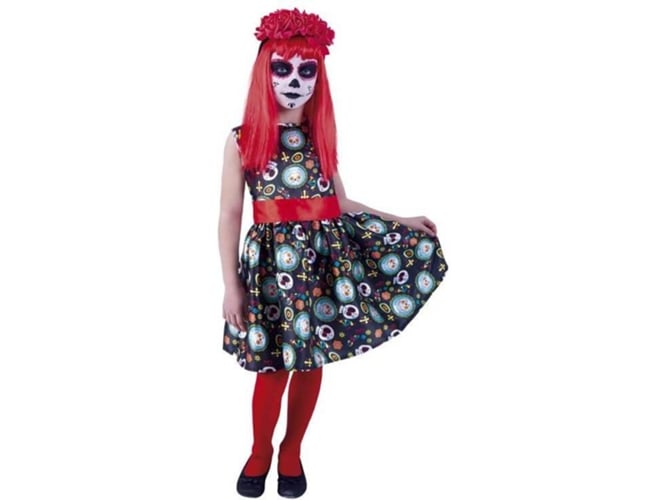 Disfraz de Niña DISFRAZZES Guadalupe Del Día De Los Muertos (Talla: 3 a 4 años)