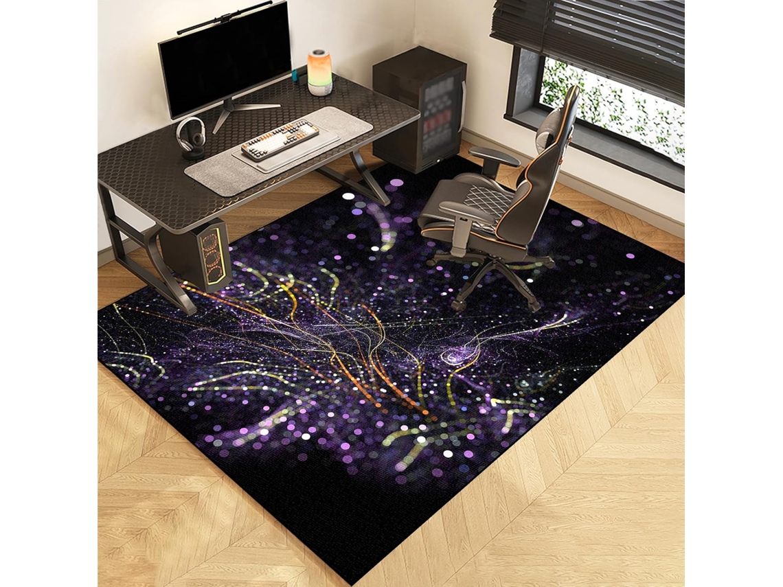 Tapete Protetor Cadeira Gamer Antiderrapante 80 X 120 Cm Piso Tecido Chão Pisos Rígidos, Escritório,