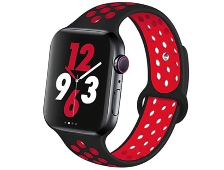 Pulsera Desportiva G4M para Apple Watch Series 8 - 45mm Negro / Vermelho
