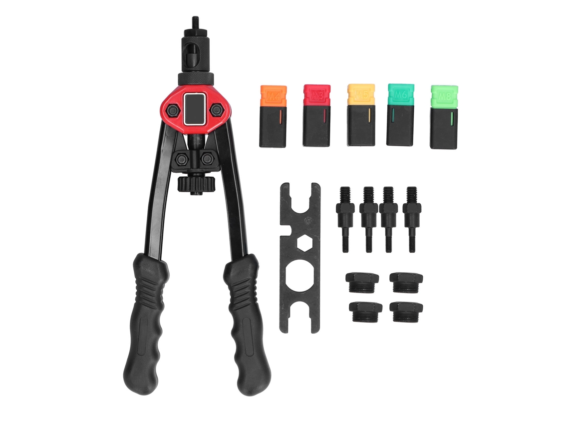 Pistola De Rebite Em Aço Inoxidável Com Conjunto De Pontas M3-m8 Bt-606