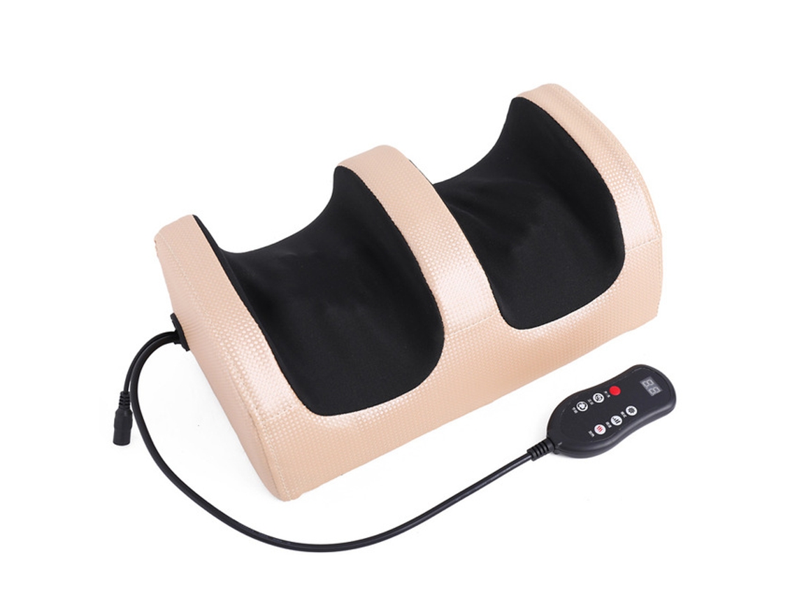 Massageador Elétrico para Pés com Controle Remoto, Terapia de Aquecimento e Rolos de Acupressão MDUG (dourado)