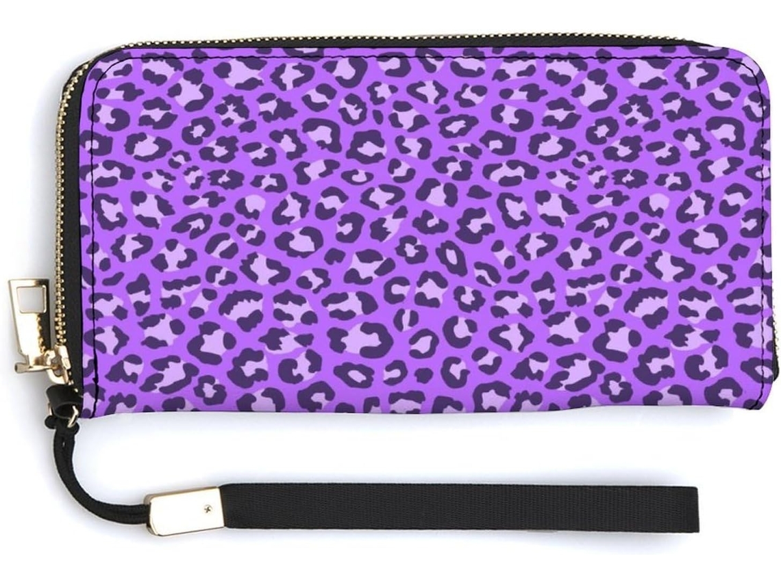 Cartera Cuero Con Cremallera Para Mujer Diseño Estampado